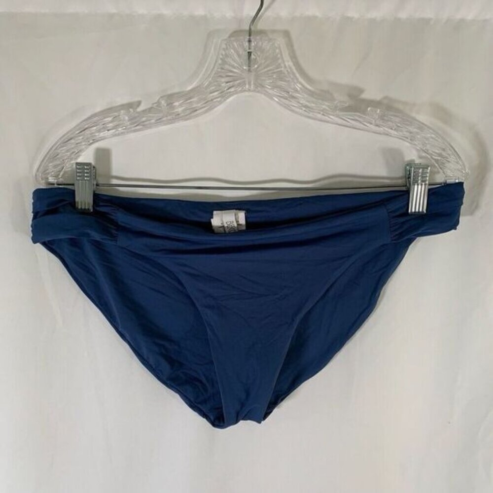 Becca Swim Bottoms Women's XL Blue Pull On Stretchy Elastic Band